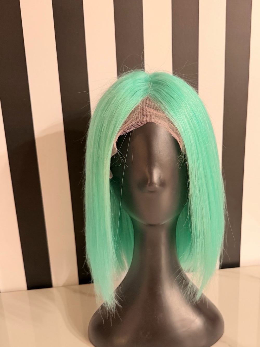 Mint Green Lace Front Bob Wig - Women Hair